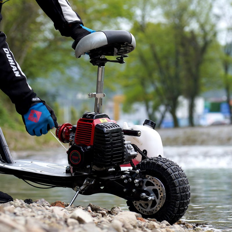RUTU 63022 Pull Start Starter Recoil Replacement for 52cc 2HP Earth Auger, 43cc 49cc 52cc Pocket Bike Gas Petrol Scooter X1 X2 X8 - Upgraded Wheel Core & Recoil Spring, Thick Housing, Aluminum Gasket - Image 5